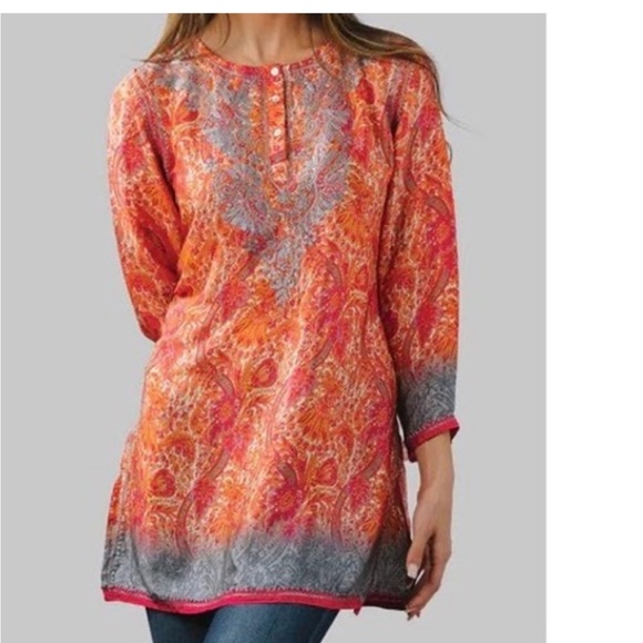 Soft Surroundings Vibrant Paisley Tunic - Picture 1 of 9